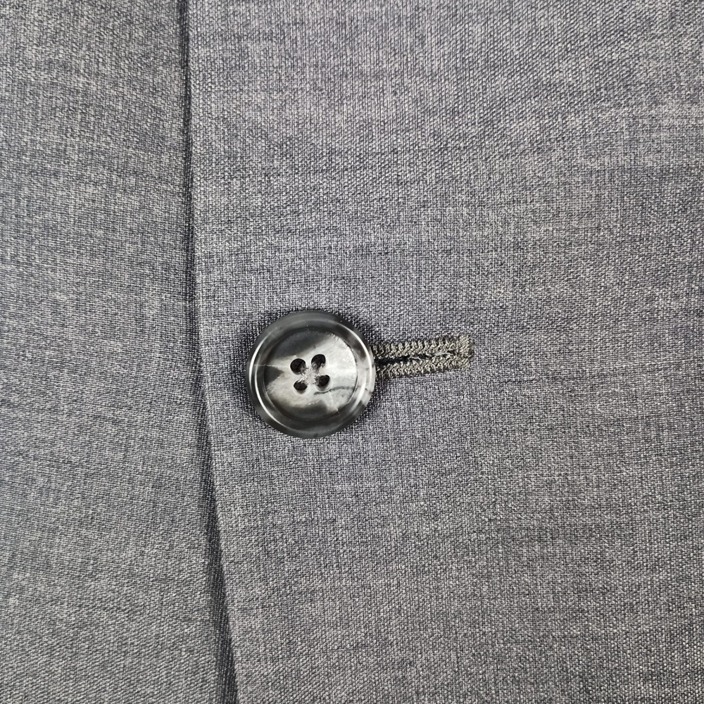 Pronto Uomo Blazer 42 Long Mens Gray Wool Blend Two Button Blazer - Picture 4 of 16